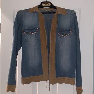 Chico’s Jean & Leather Trim Jacket